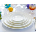 Haonai 5,6,7,8,9 inch white & round dinner plate set,porcelain dinner plate set,set of 5.serving plate set for hotel dinning